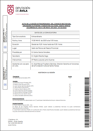 Acta de la de la 2ª mesa de contratación